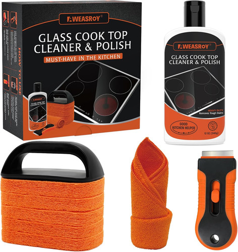 Glass stove top - stove, cleaner